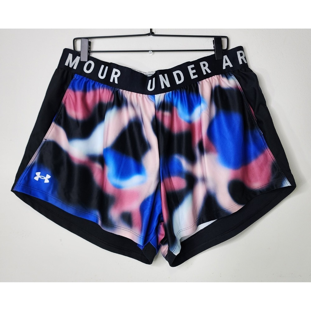 Under Armour UA Womans Size 1X Loose Play Up 3.0 Print Shorts 1374390-002 36x3.5